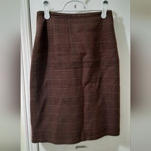 High waist 100% wool skirt